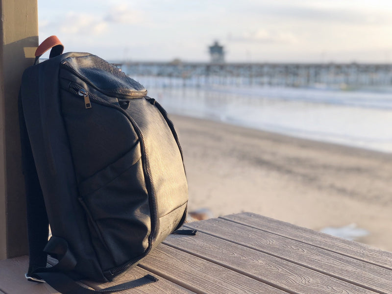 Rock the Extraordinary, Our DTLA backpack can survive the beach winds. 